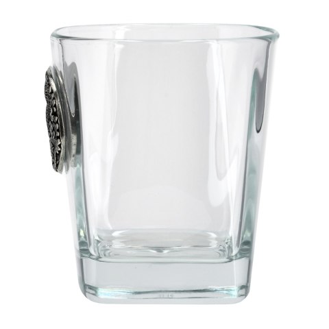 Szklanki do whisky Golden Fox Geo Wild Boar zdobione odlewanym elementem, 6 szt.