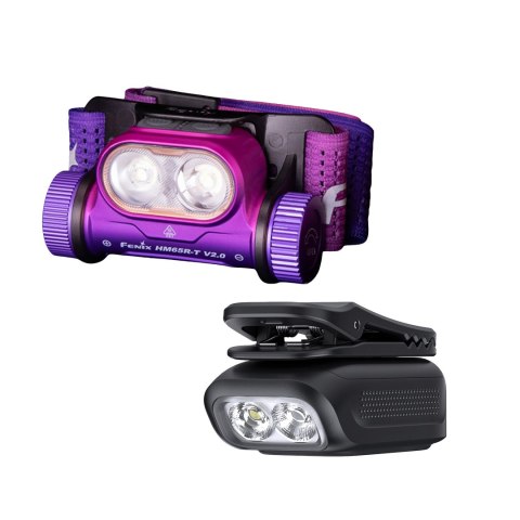 Zestaw latarek Fenix HM65R-T V2.0 nebula i E04R czarna