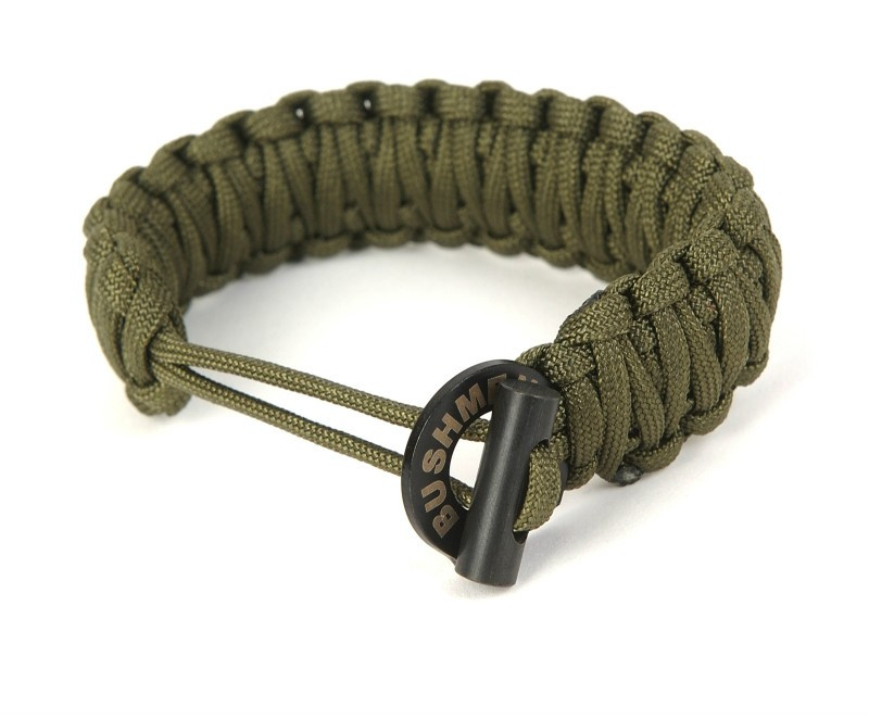 3 m survival bracelet. with flint and whistle