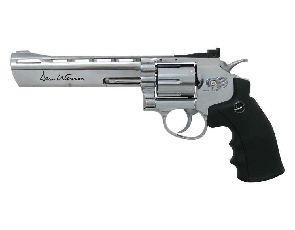 Windbreaker-Dan Wesson revolver 6 "Diabolo 4.5 mm Silver