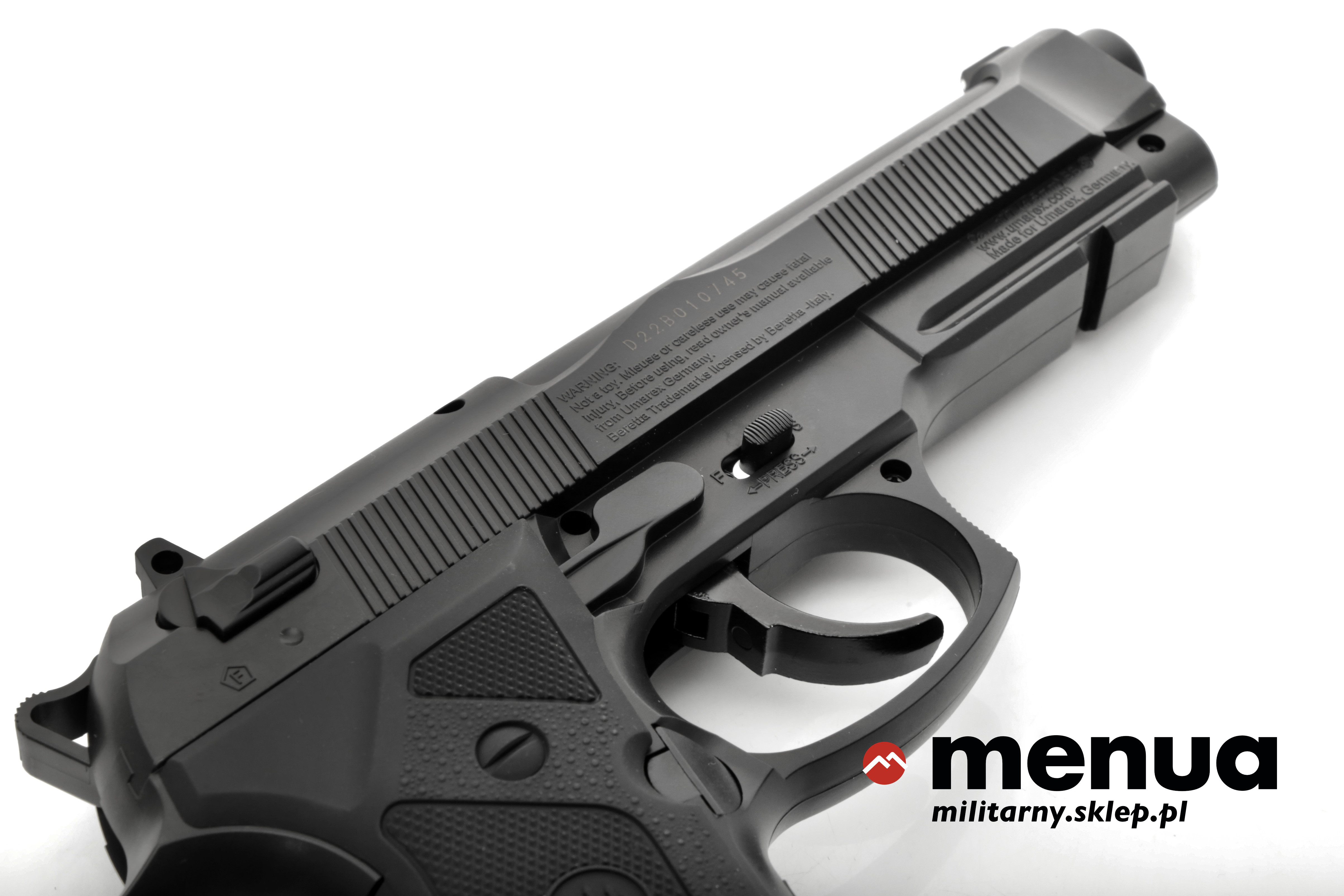 Beretta Elite II. Pneumatyczna wersja pistoletu stworzonego specjalnie dla elitarnych oddziałów policji.